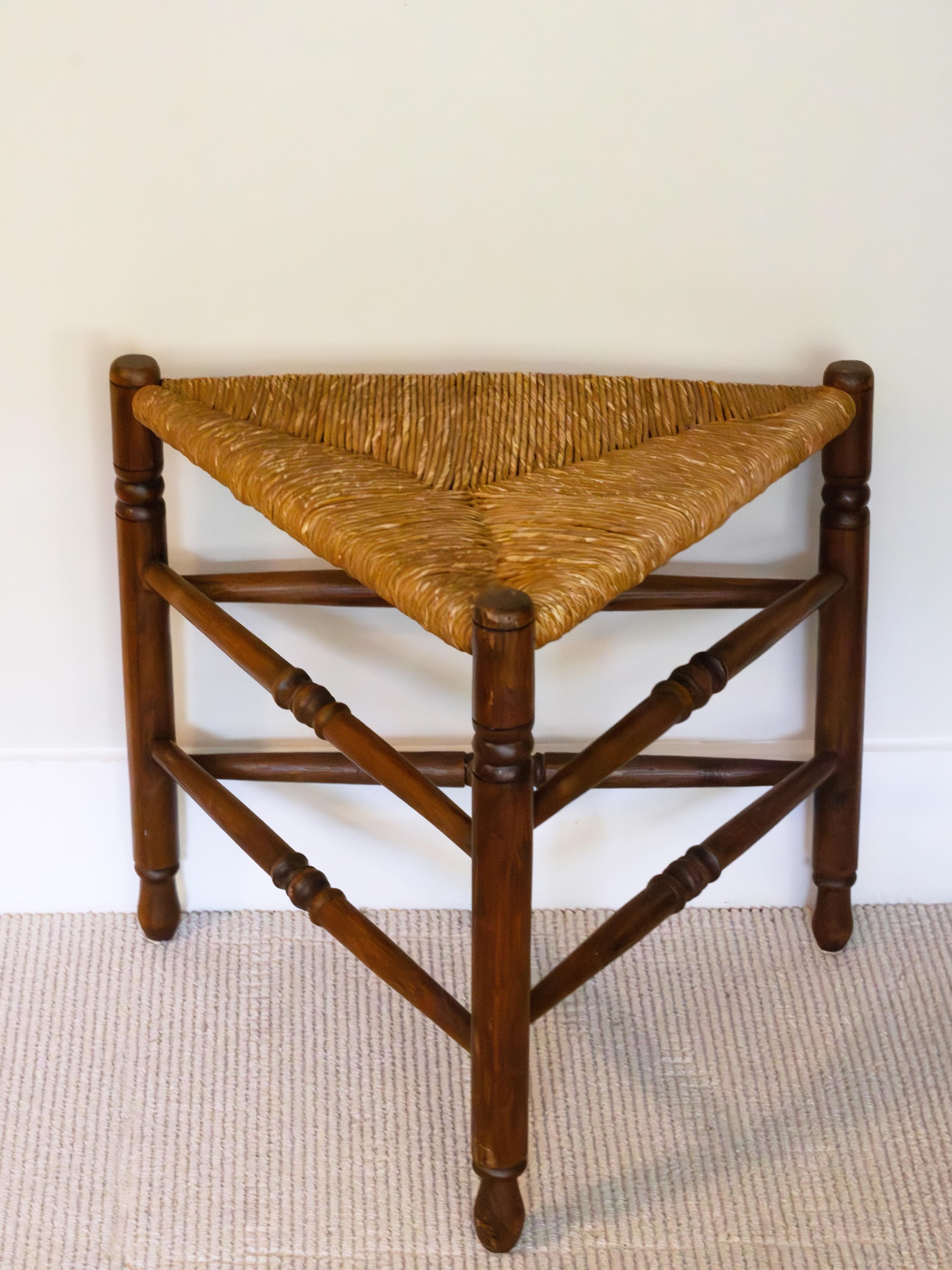 Triangular Wooden Stool