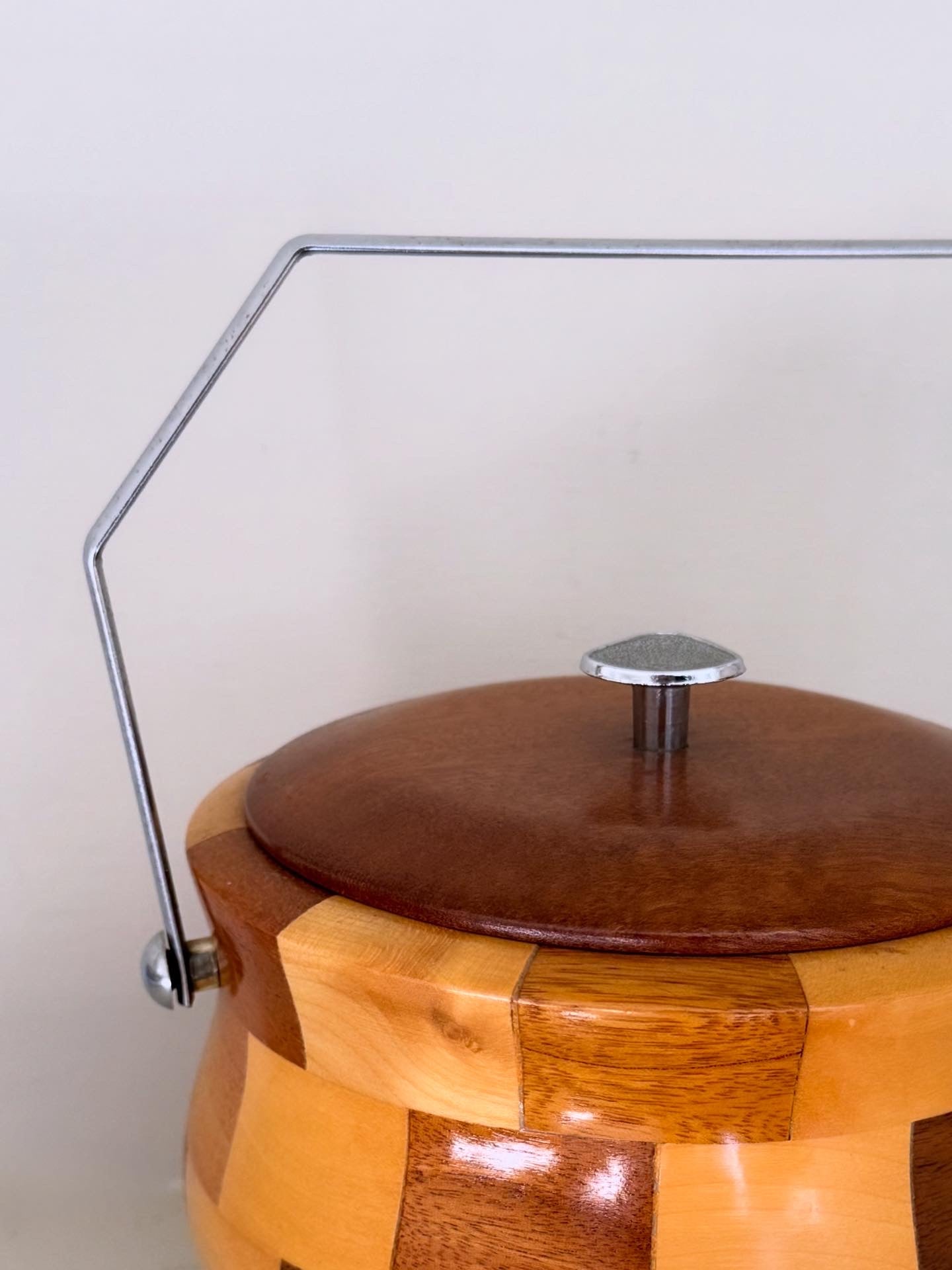 Wooden Mid Century Ice Bucket