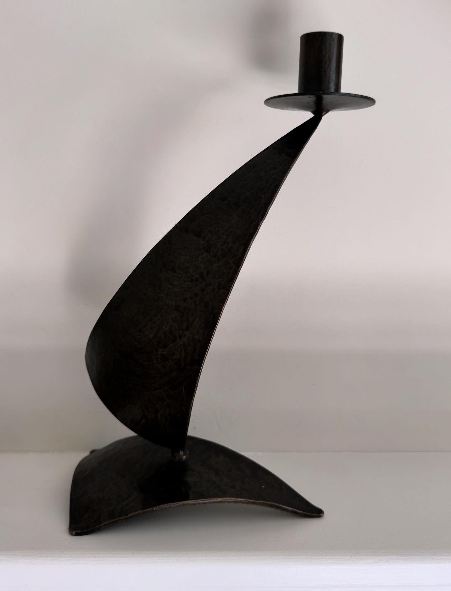 BRUTALIST IRON CANDLE HOLDER