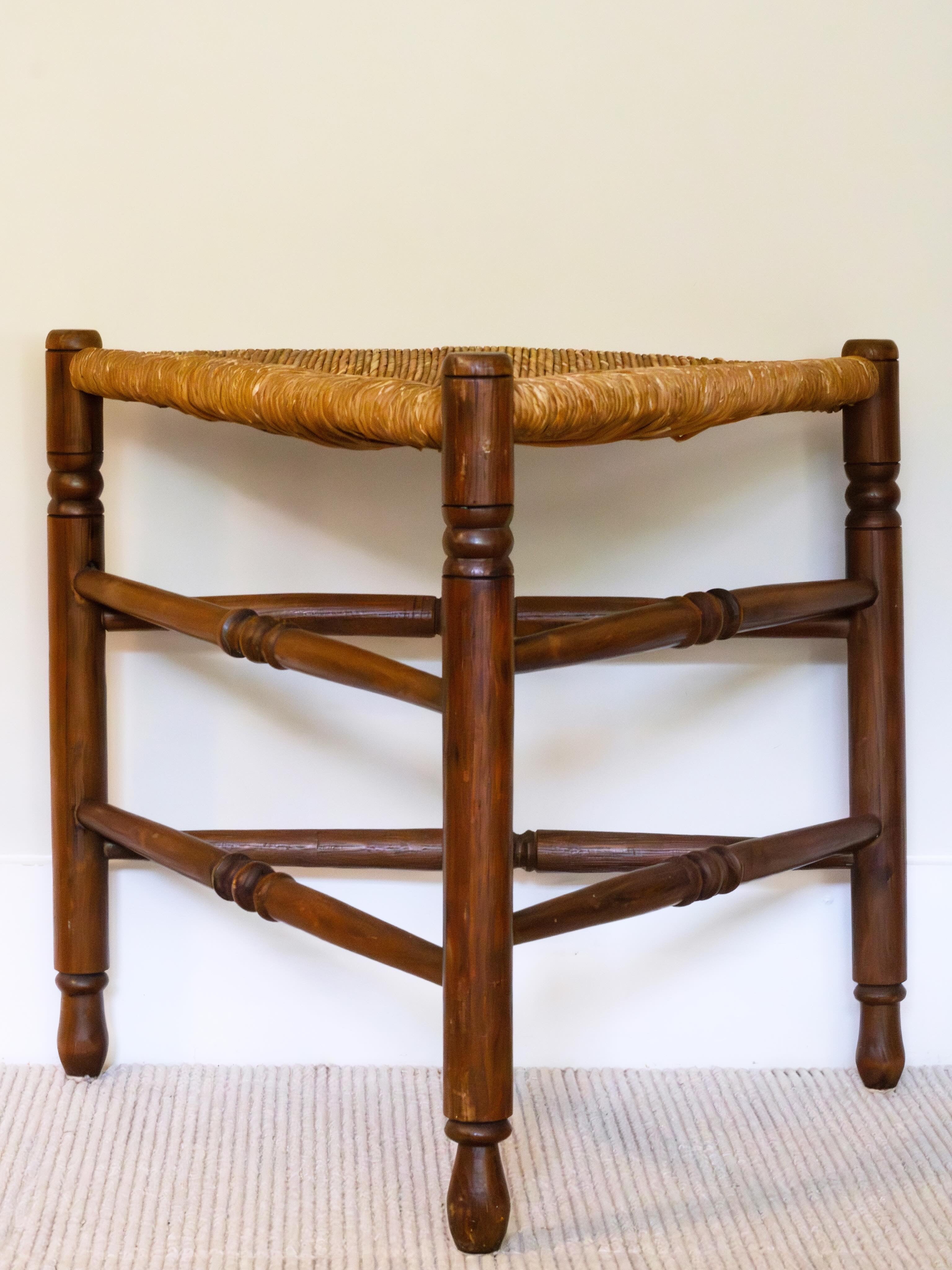 Triangular Wooden Stool