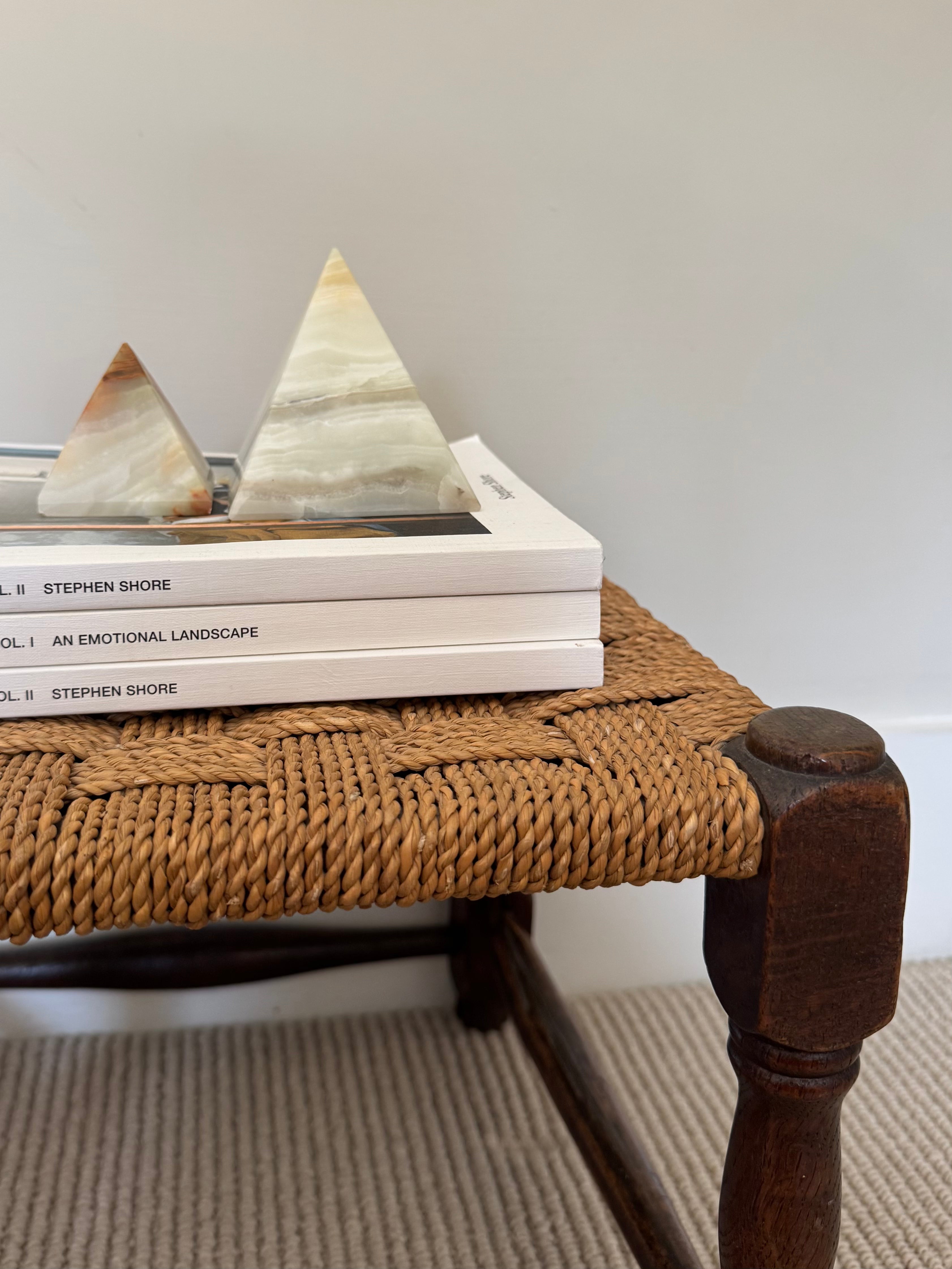 Wooden Woven Top Stool
