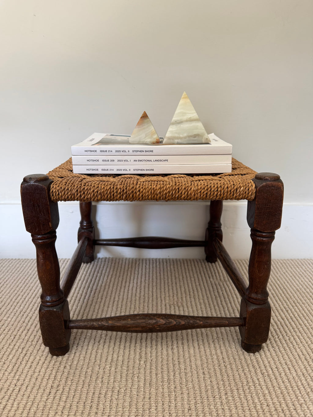 Wooden Woven Top Stool