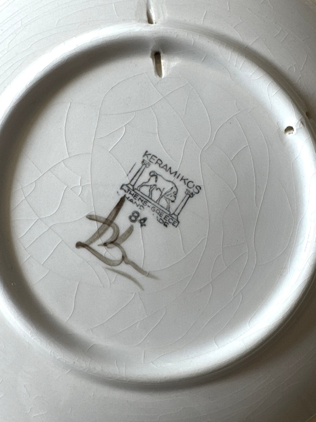 Vintage Keramikos Athens Wall Plate