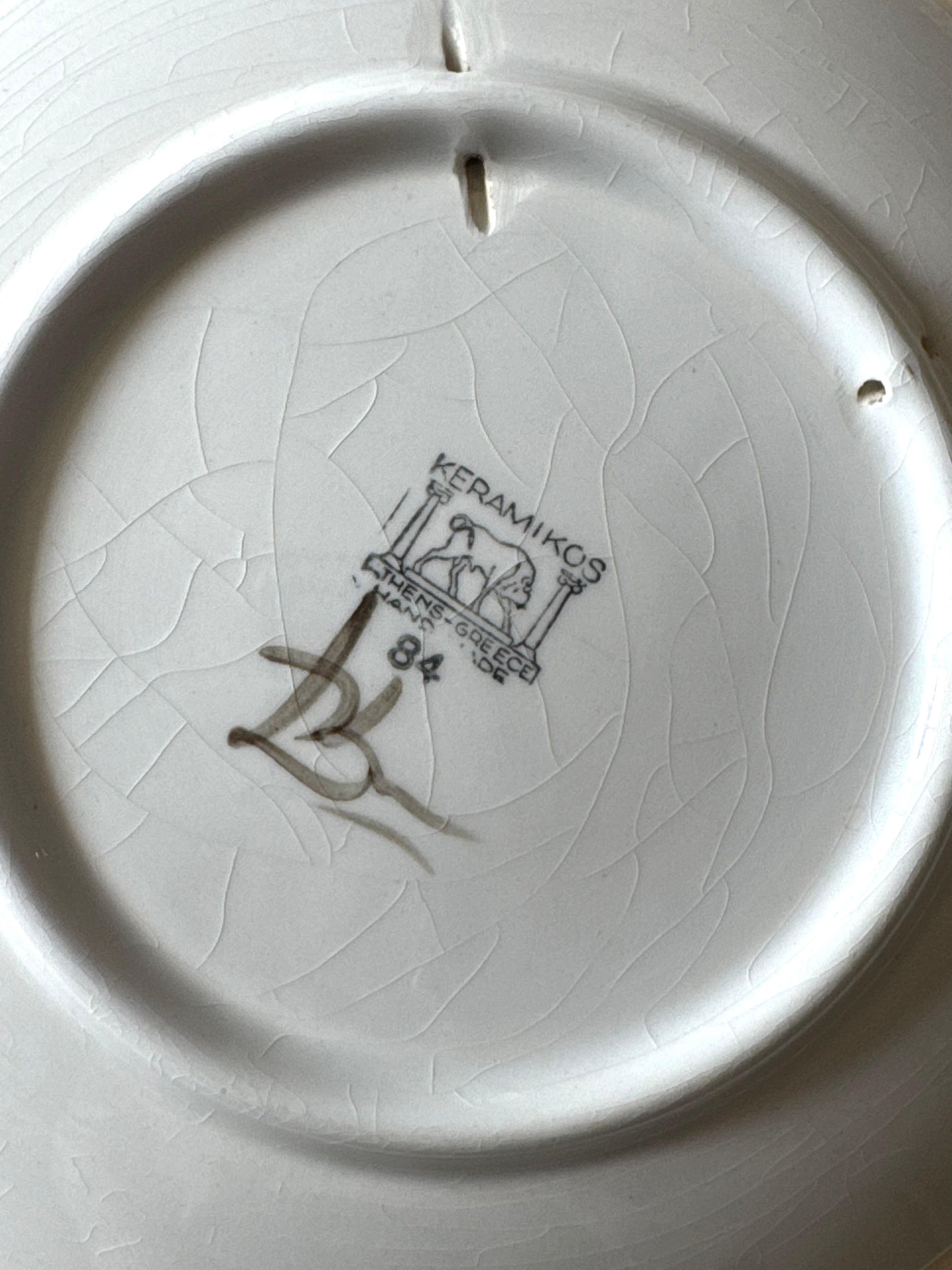 Vintage Keramikos Athens Wall Plate