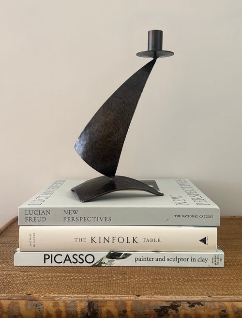 BRUTALIST IRON CANDLE HOLDER