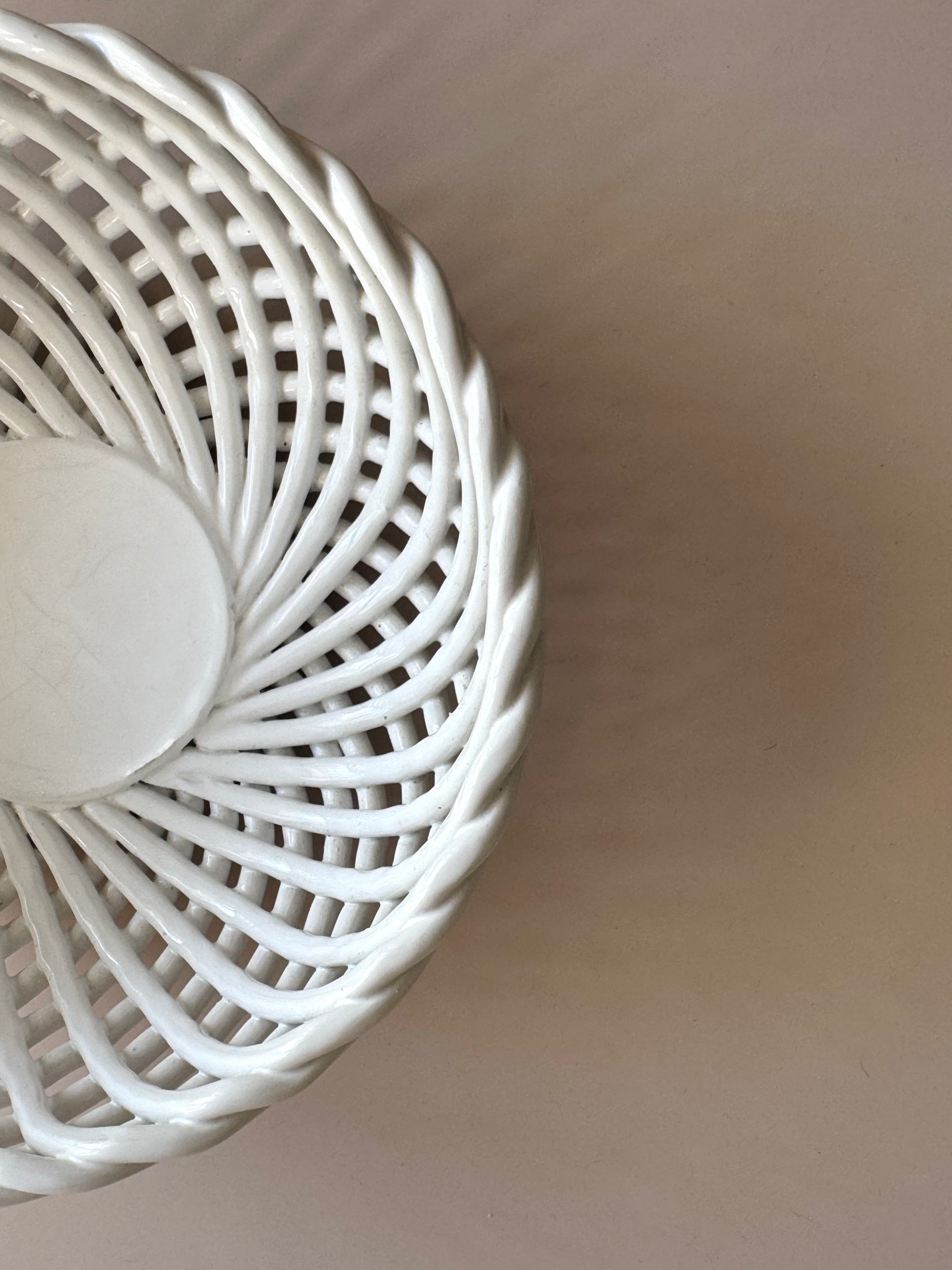 Italian Lattice Ceramic Bowl