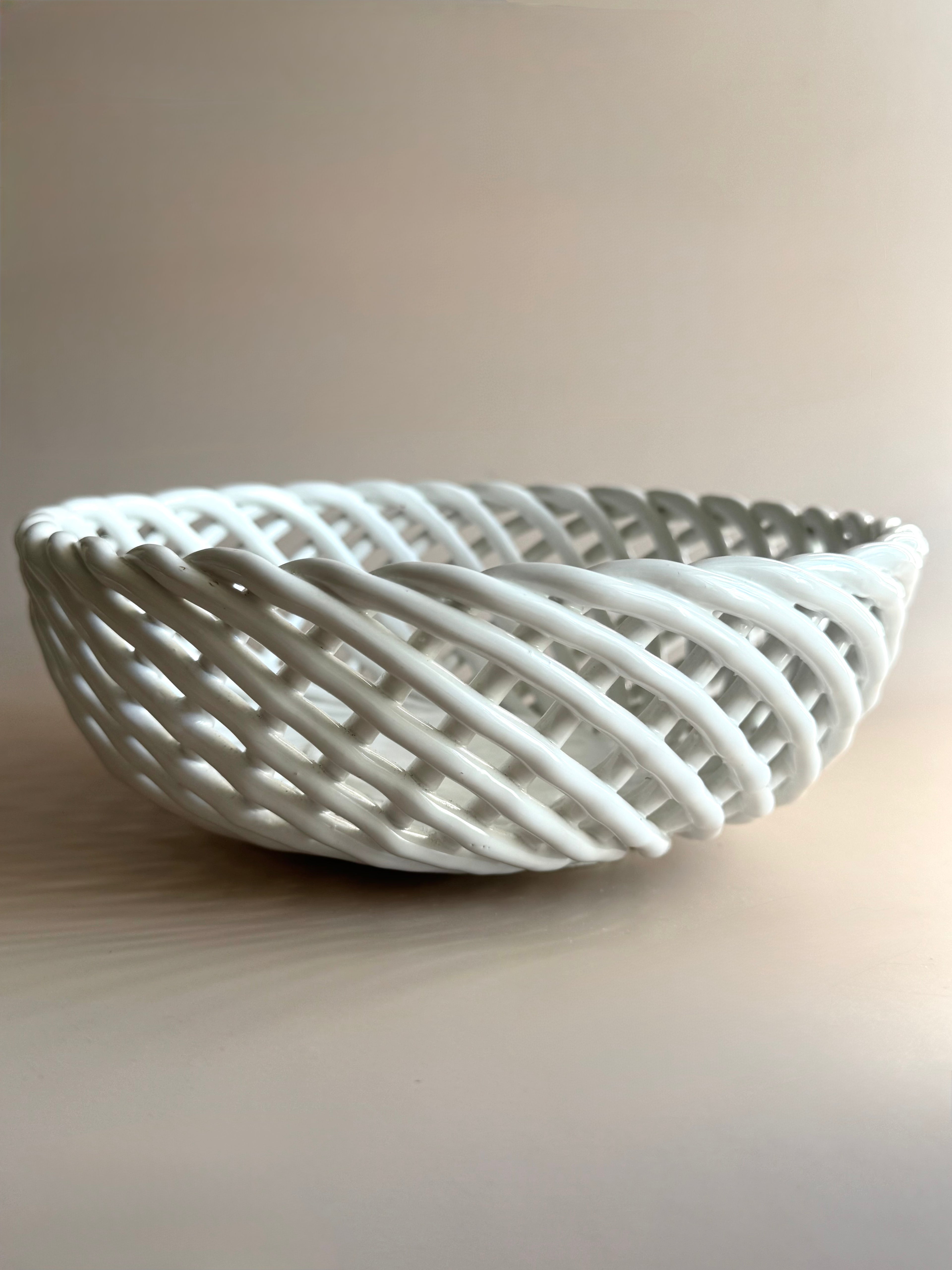 Italian Lattice Ceramic Bowl