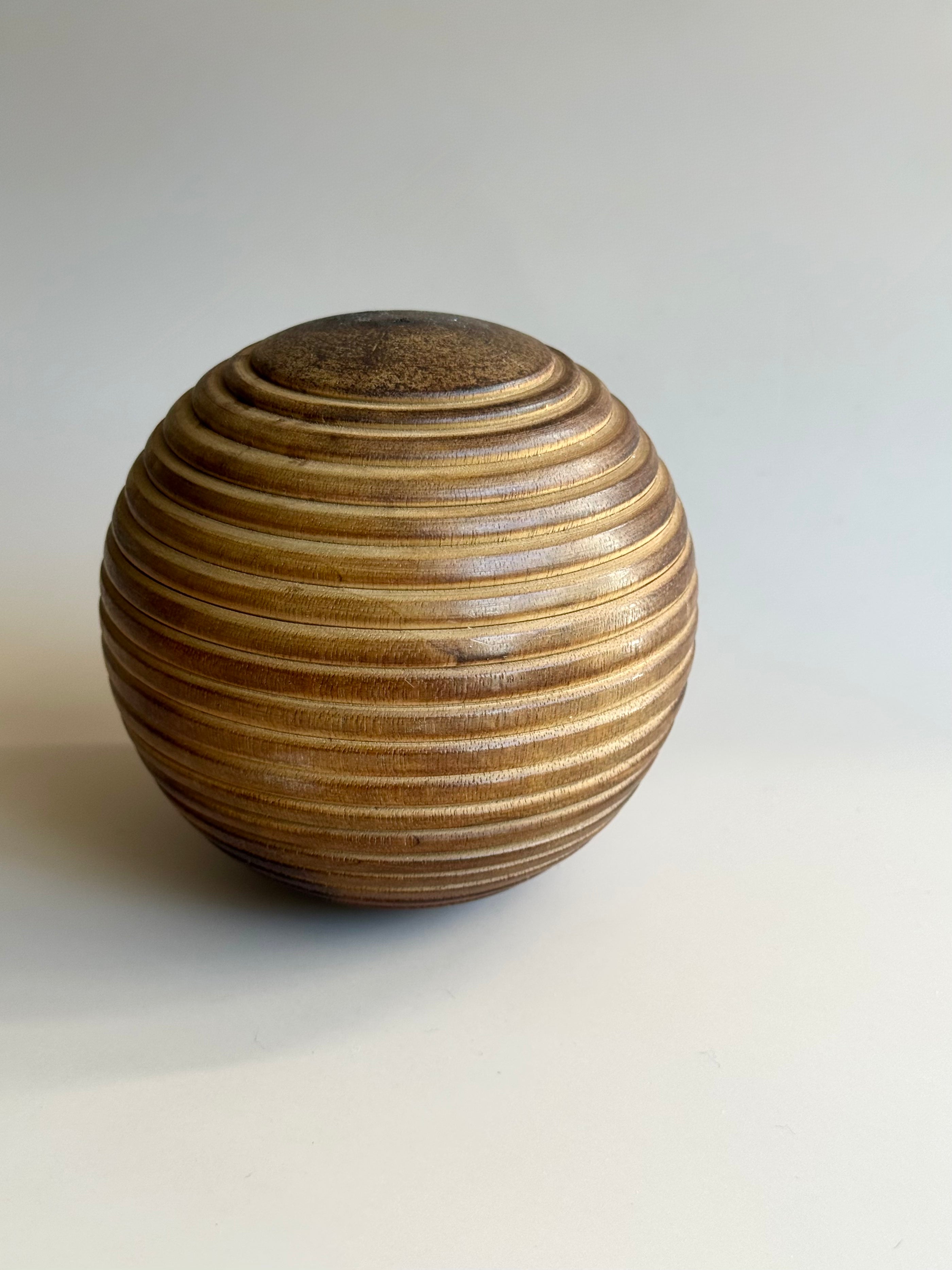 Wooden Turned Ball Sculpture