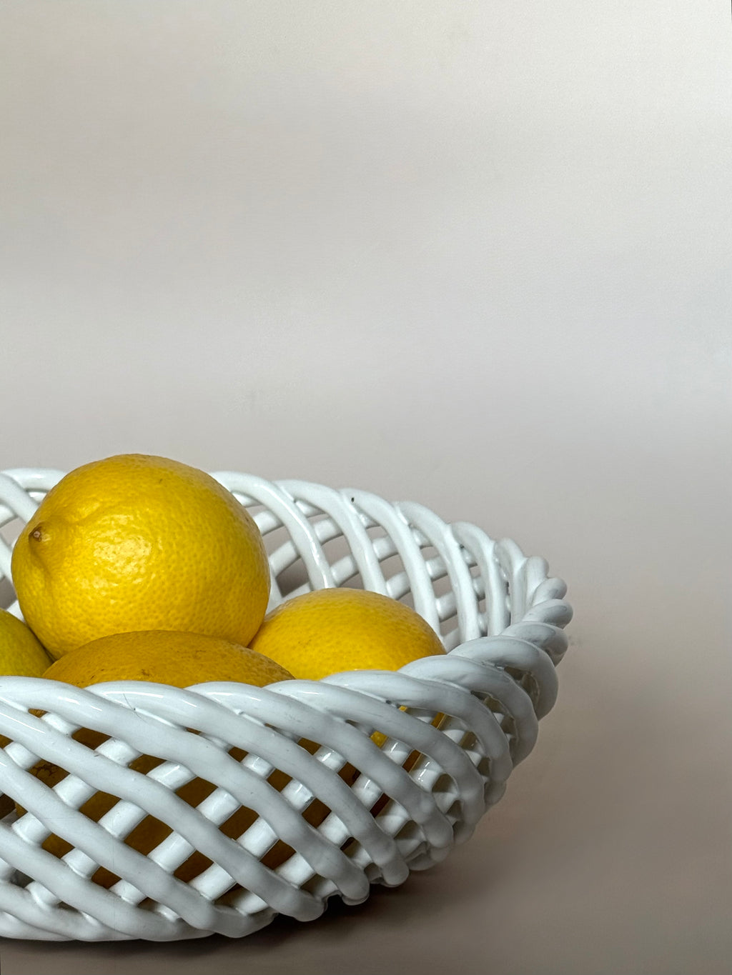 Italian Lattice Ceramic Bowl