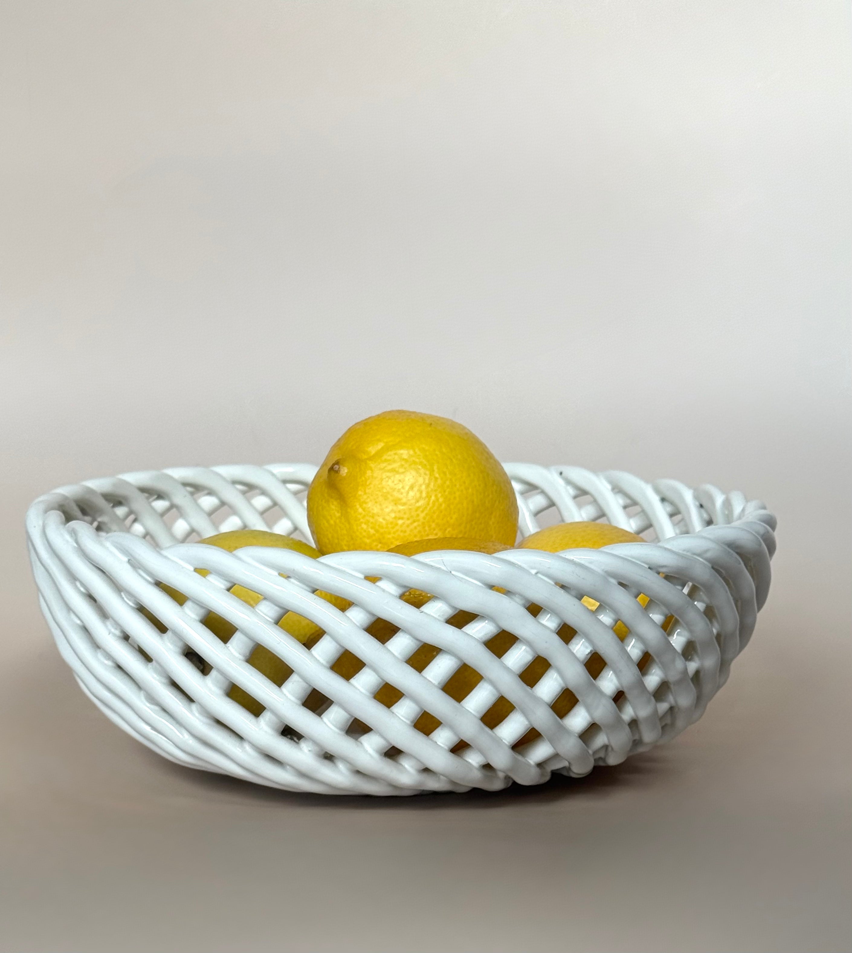 Italian Lattice Ceramic Bowl