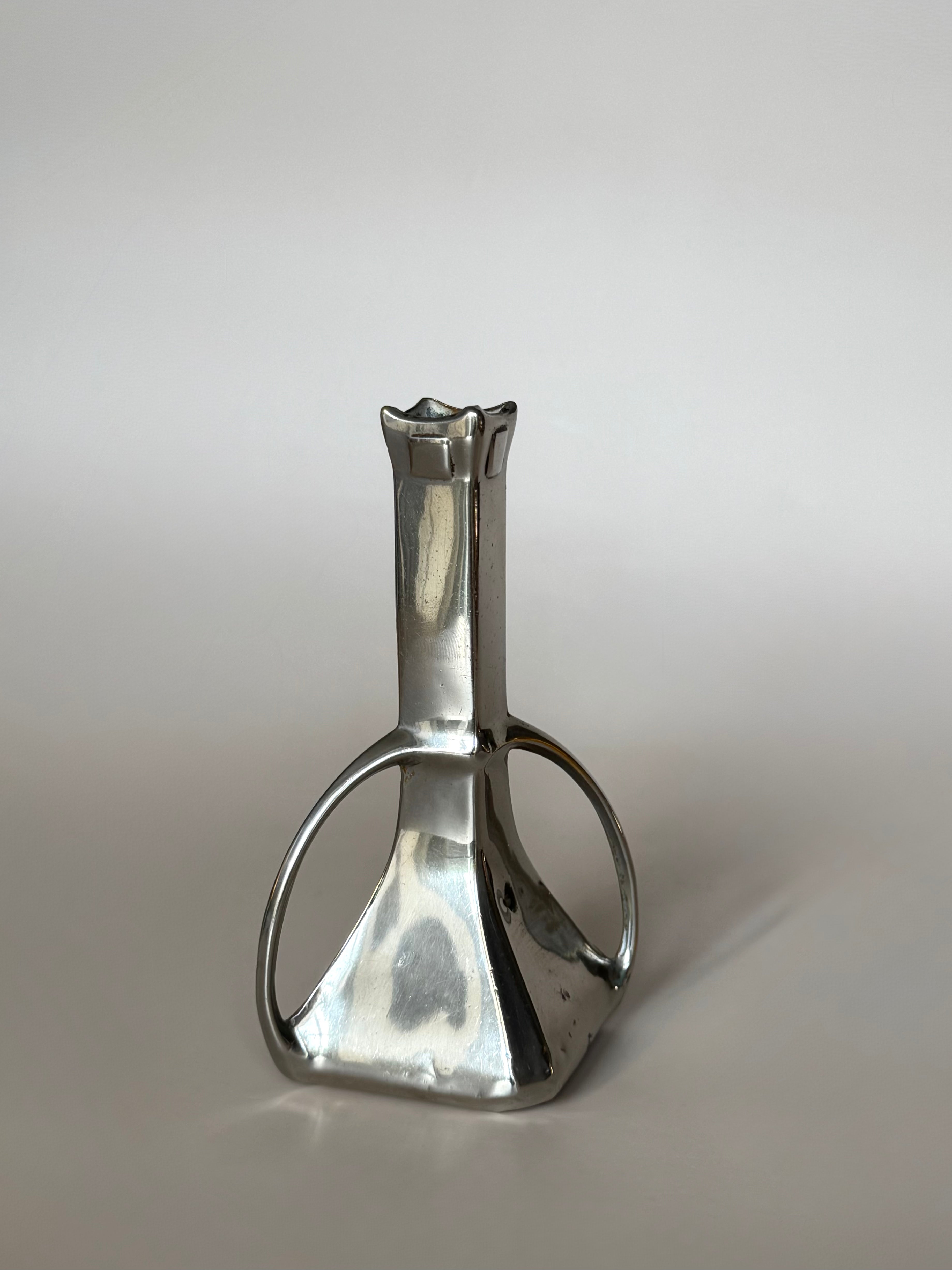 Art Nouveau Chrome Bud Vase