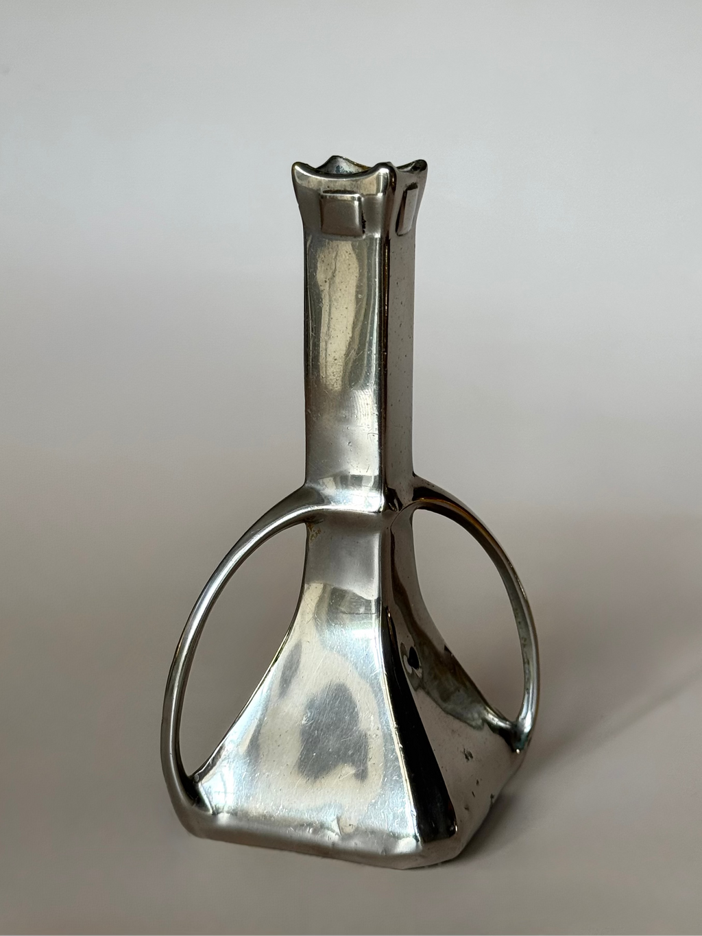 Art Nouveau Chrome Bud Vase