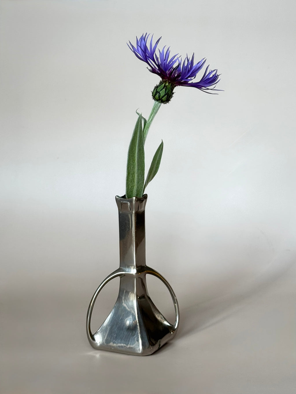 Art Nouveau Chrome Bud Vase