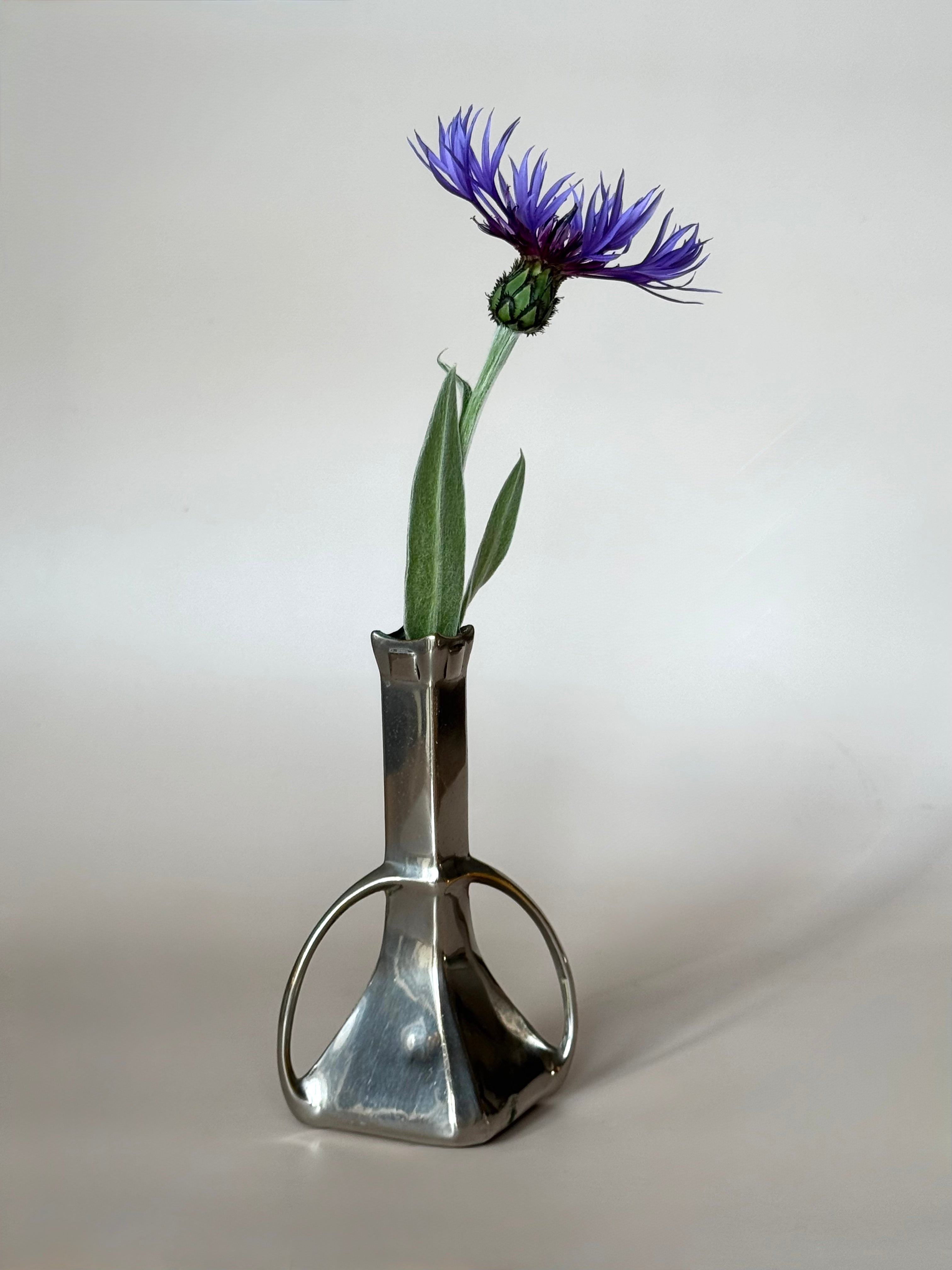 Art Nouveau Chrome Bud Vase