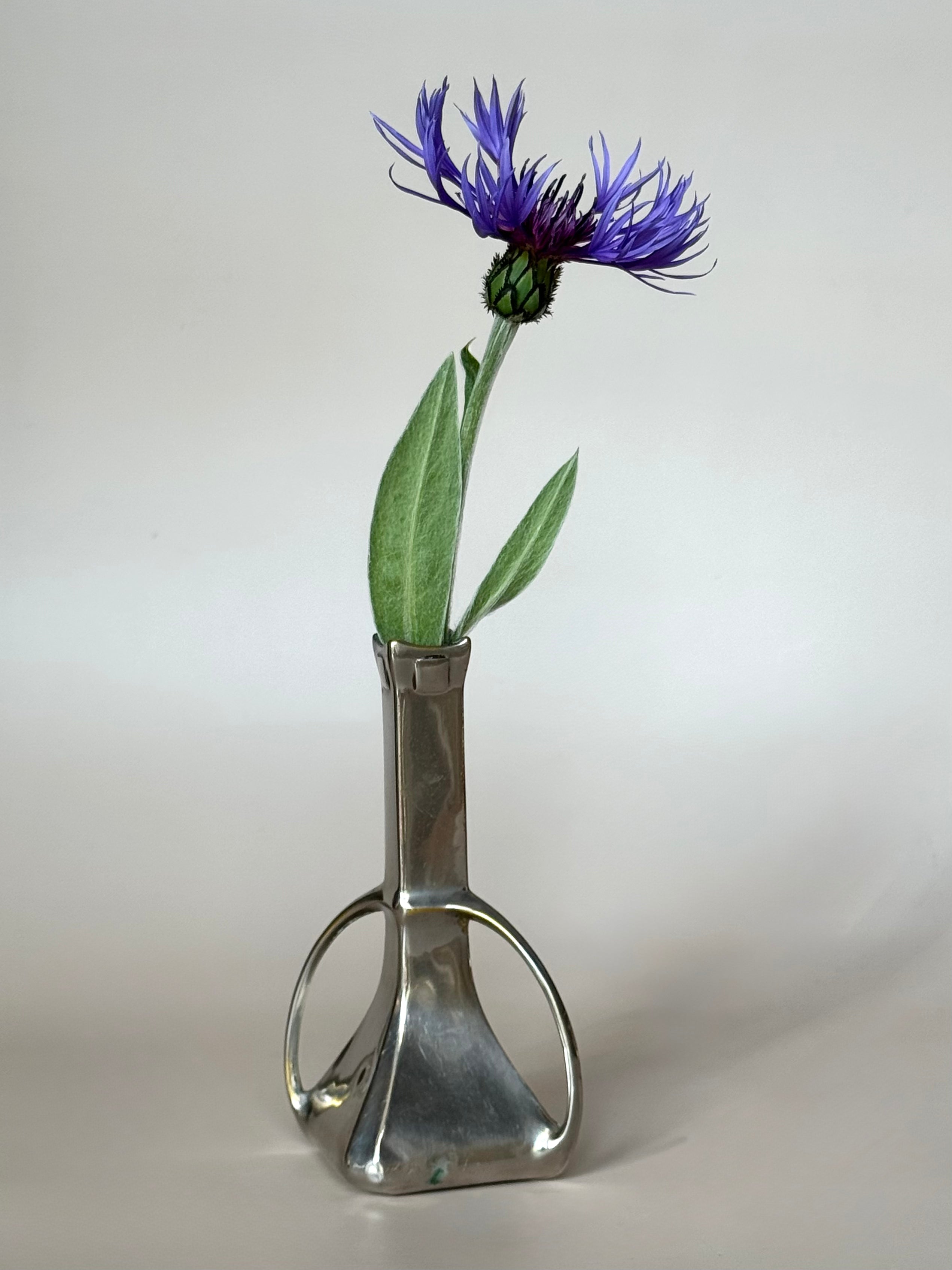 Art Nouveau Chrome Bud Vase
