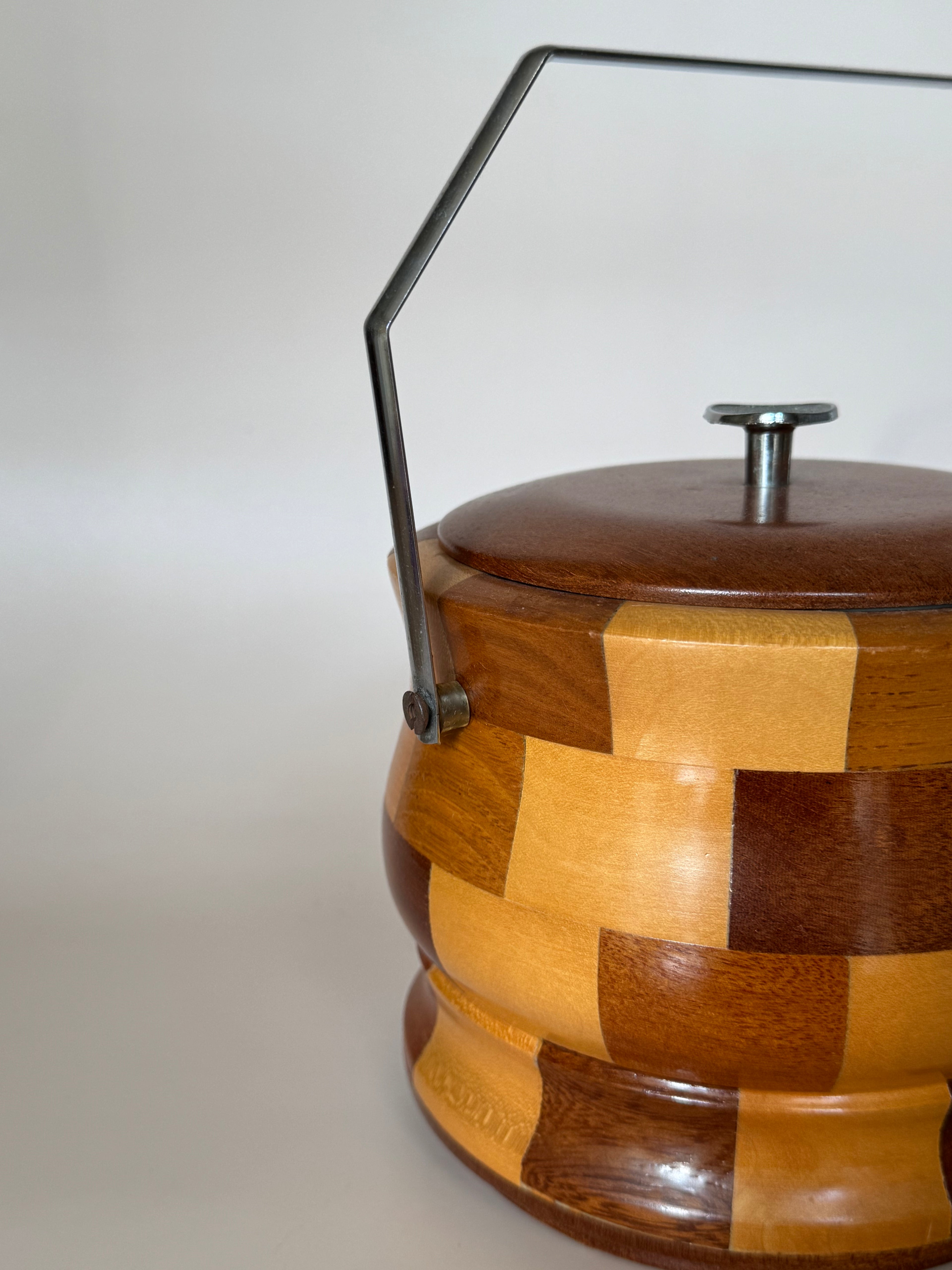 Wooden Mid Century Ice Bucket