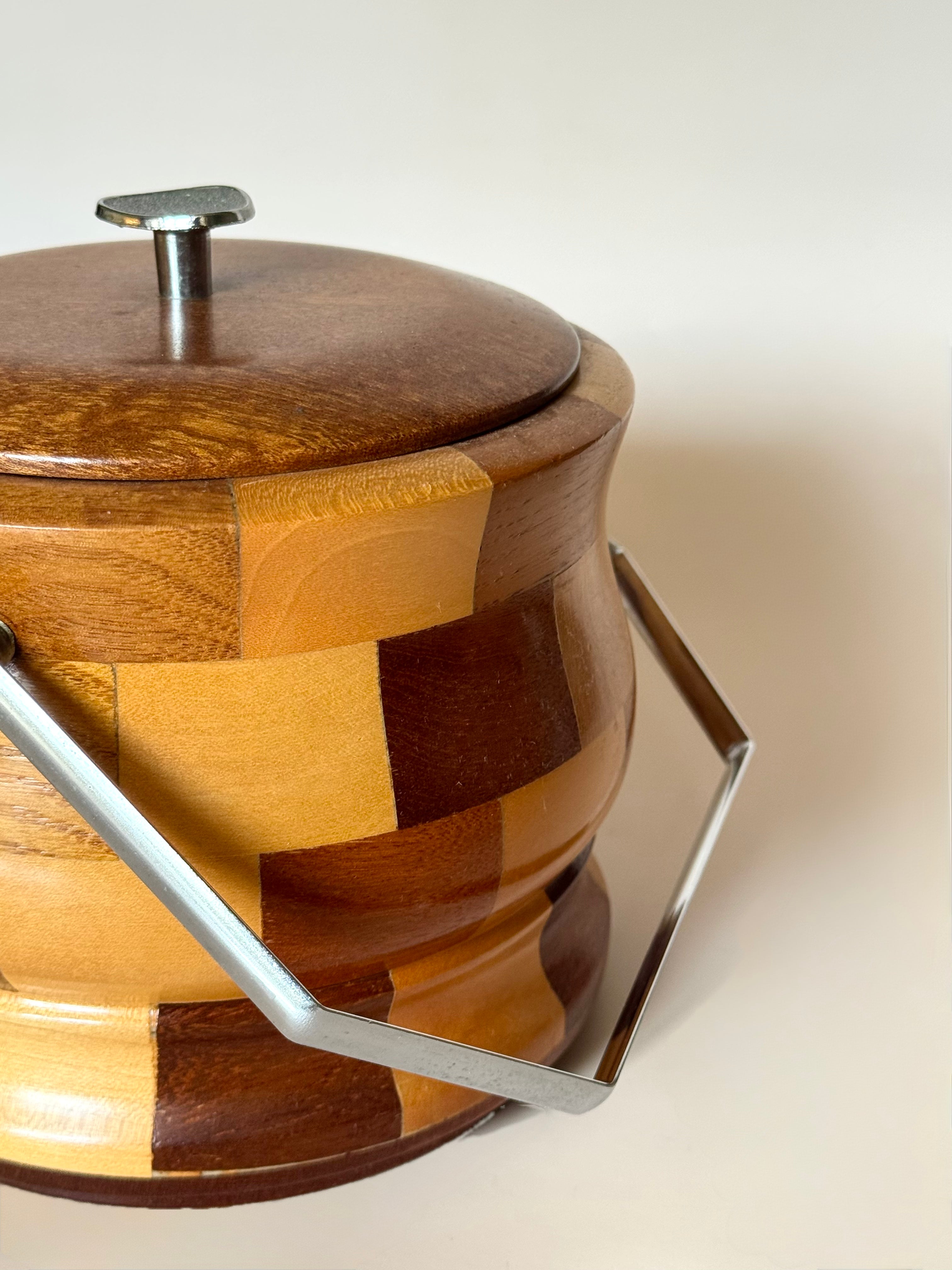 Wooden Mid Century Ice Bucket