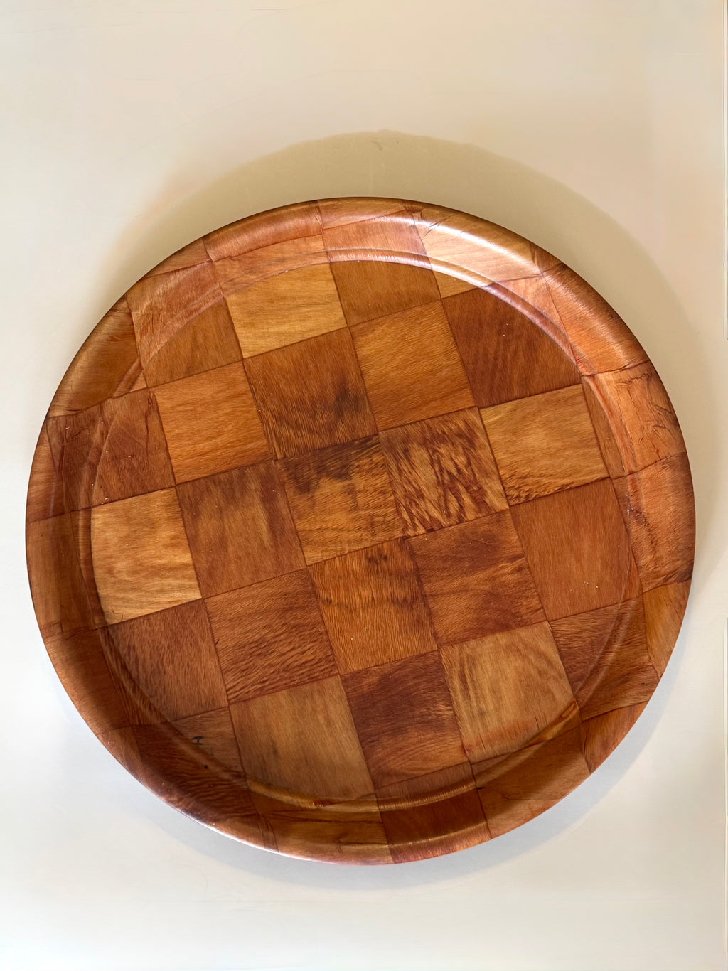 Vintage Woven Wooden Tray