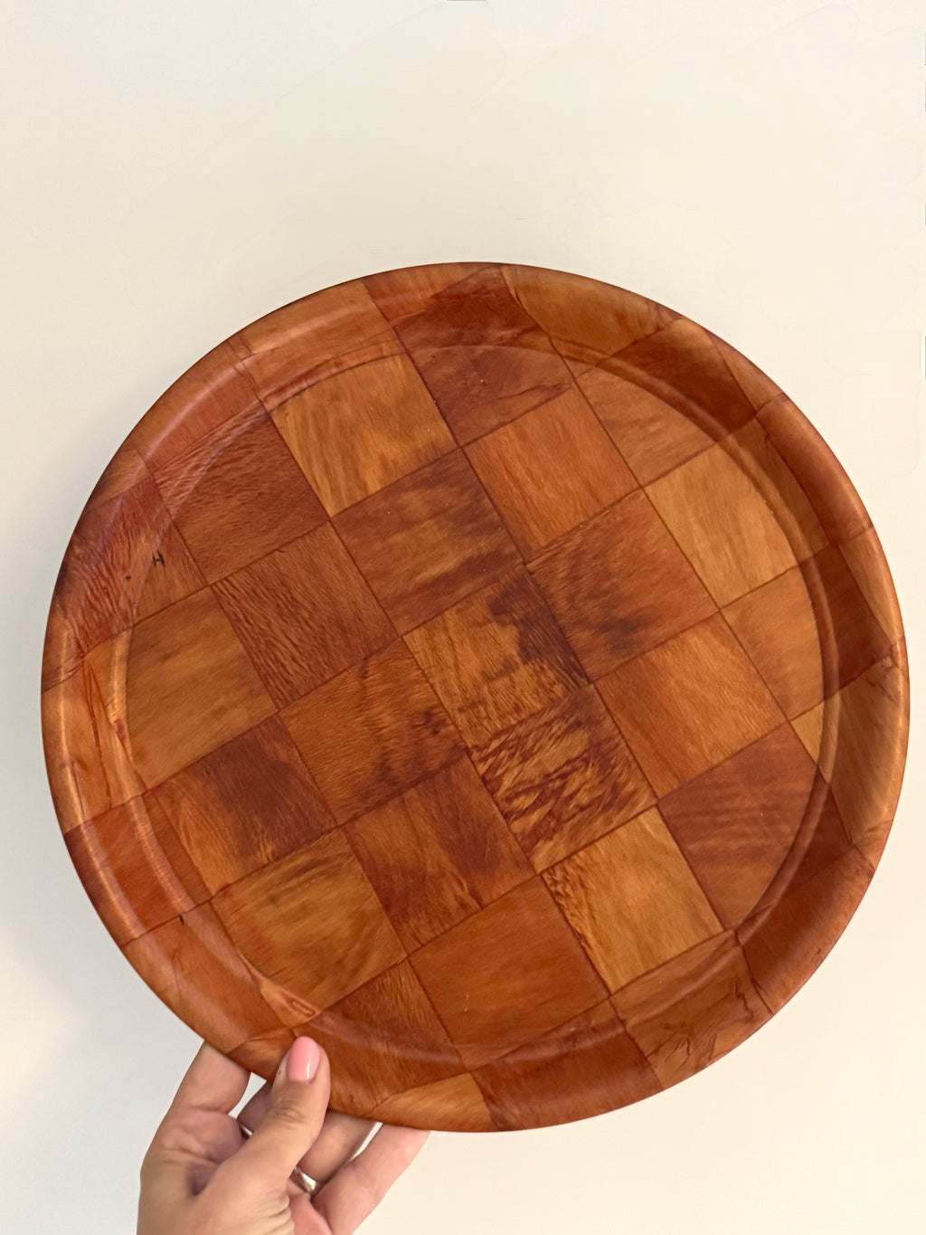 Vintage Woven Wooden Tray