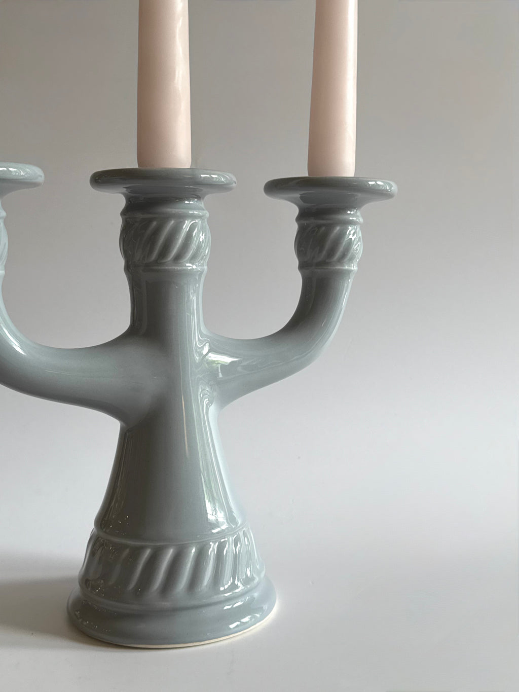 Swedish Ceramic Candelabra