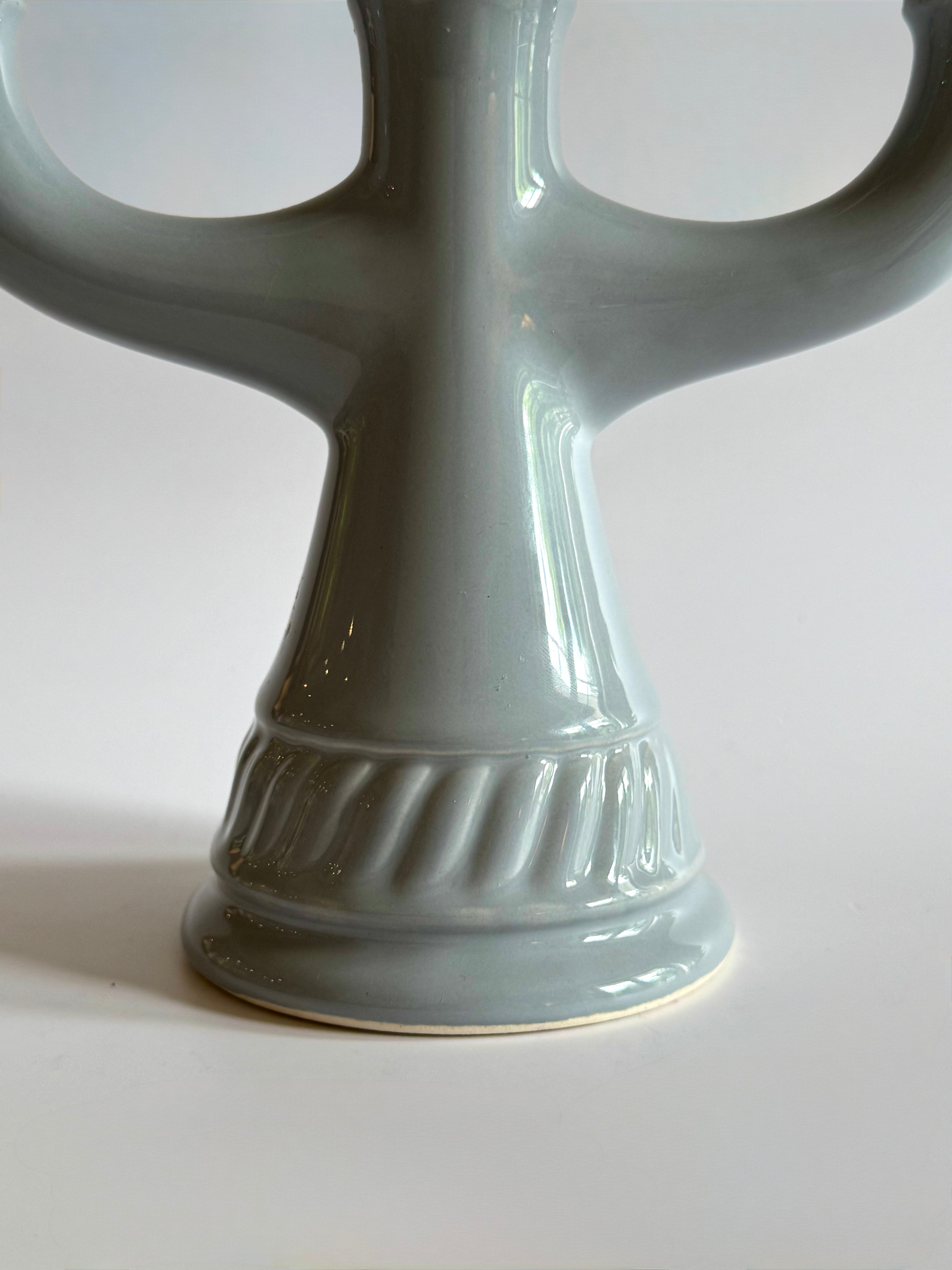 Swedish Ceramic Candelabra