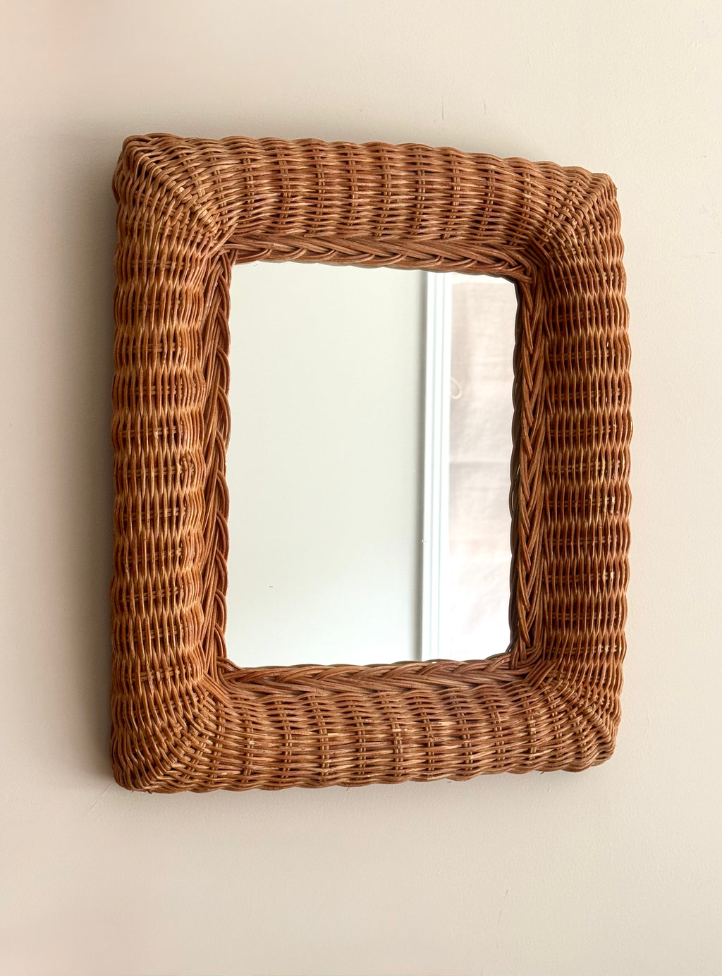 Vintage Rattan Mirror