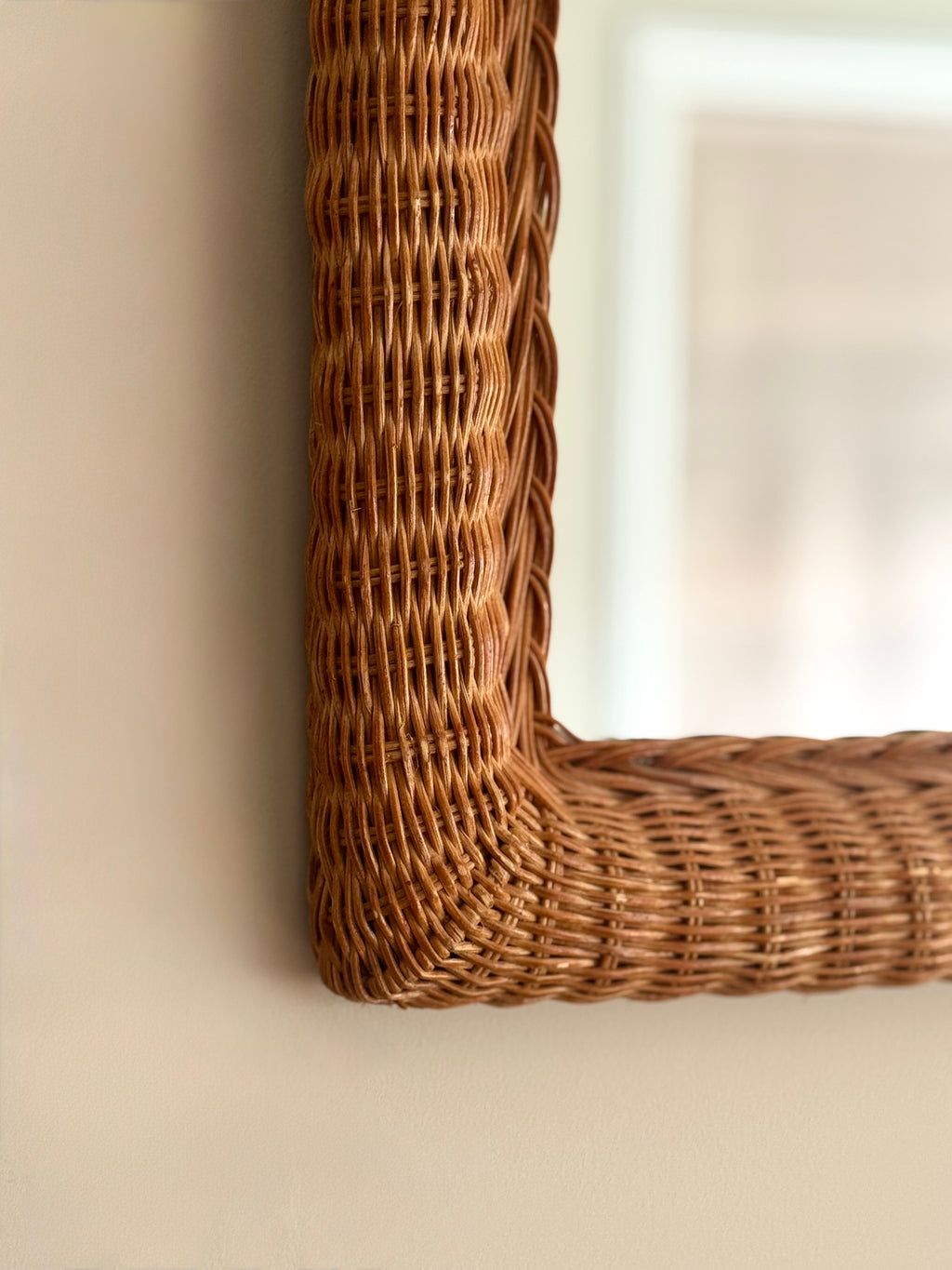 Vintage Rattan Mirror