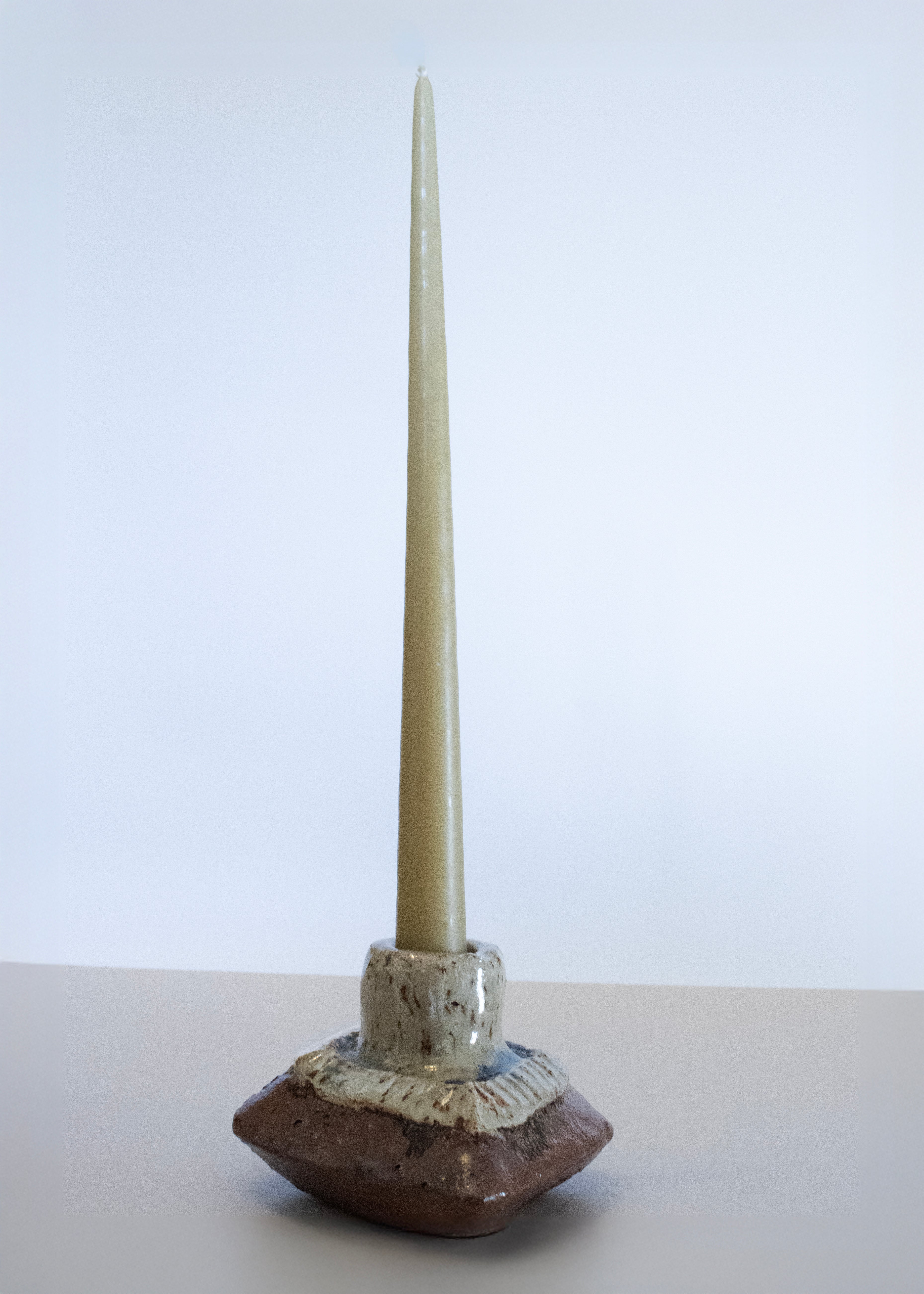 Brutalist Studio Pottery Candle Holder