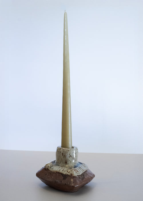 Brutalist Studio Pottery Candle Holder