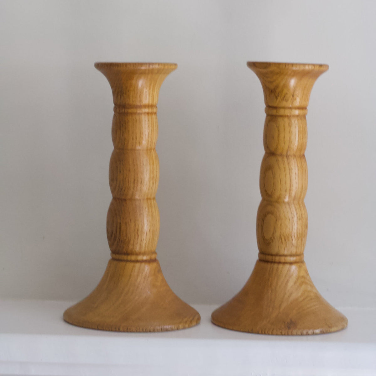 Wooden Bobbin Candle Holders
