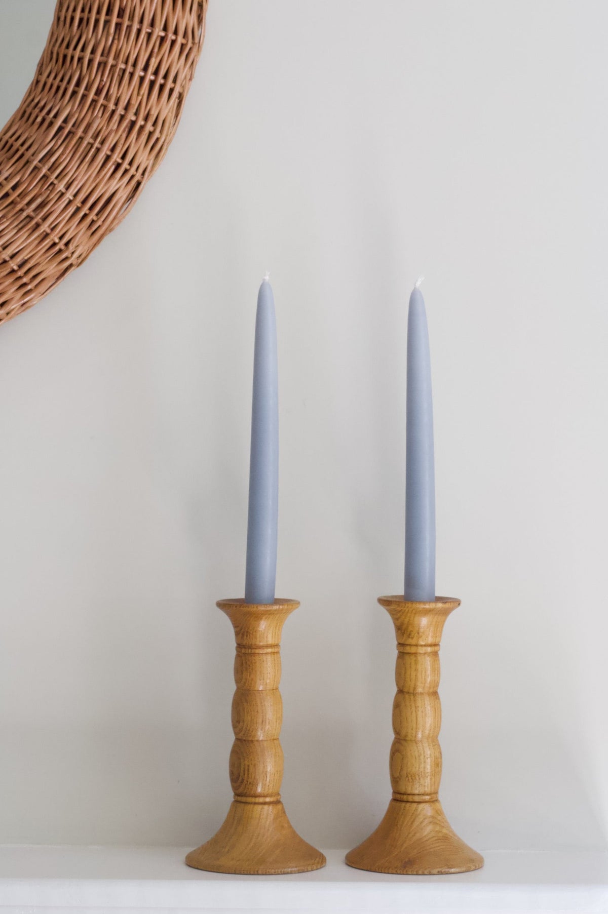 Wooden Bobbin Candle Holders