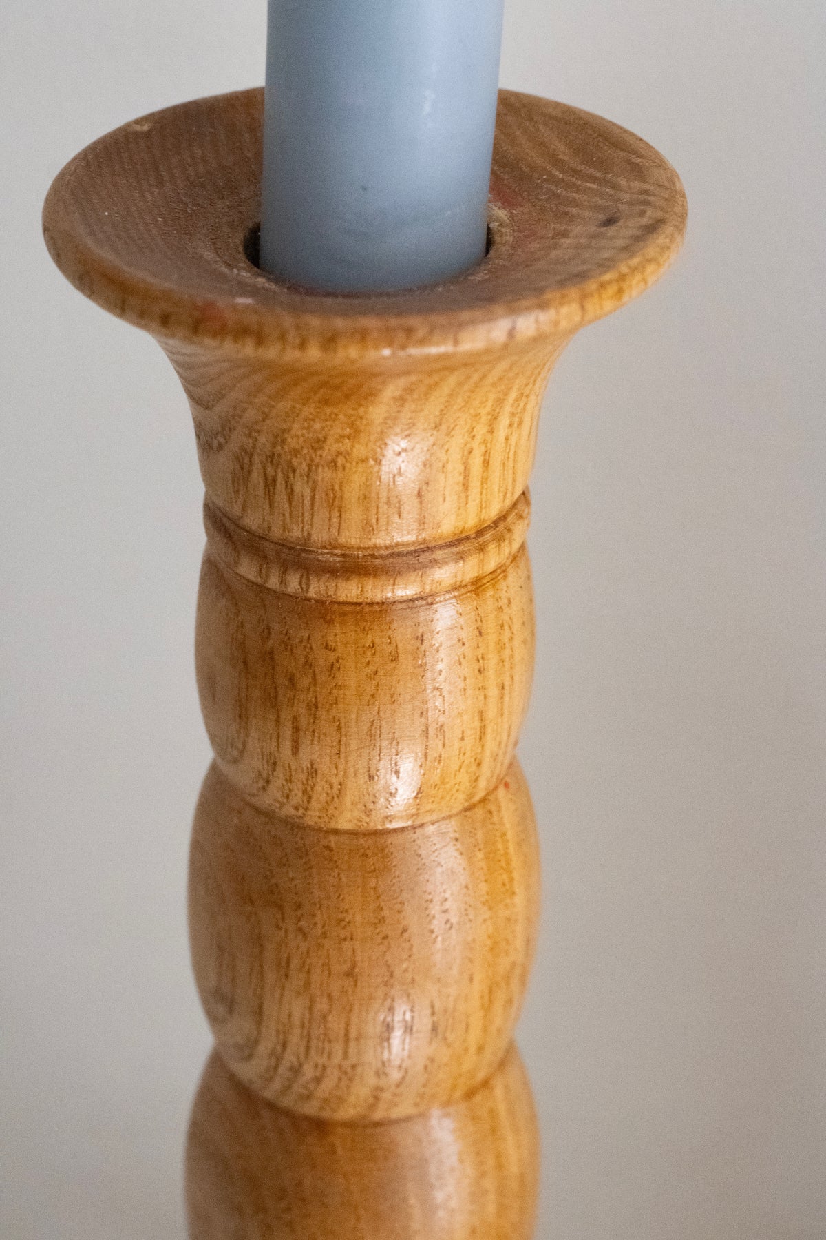 Wooden Bobbin Candle Holders