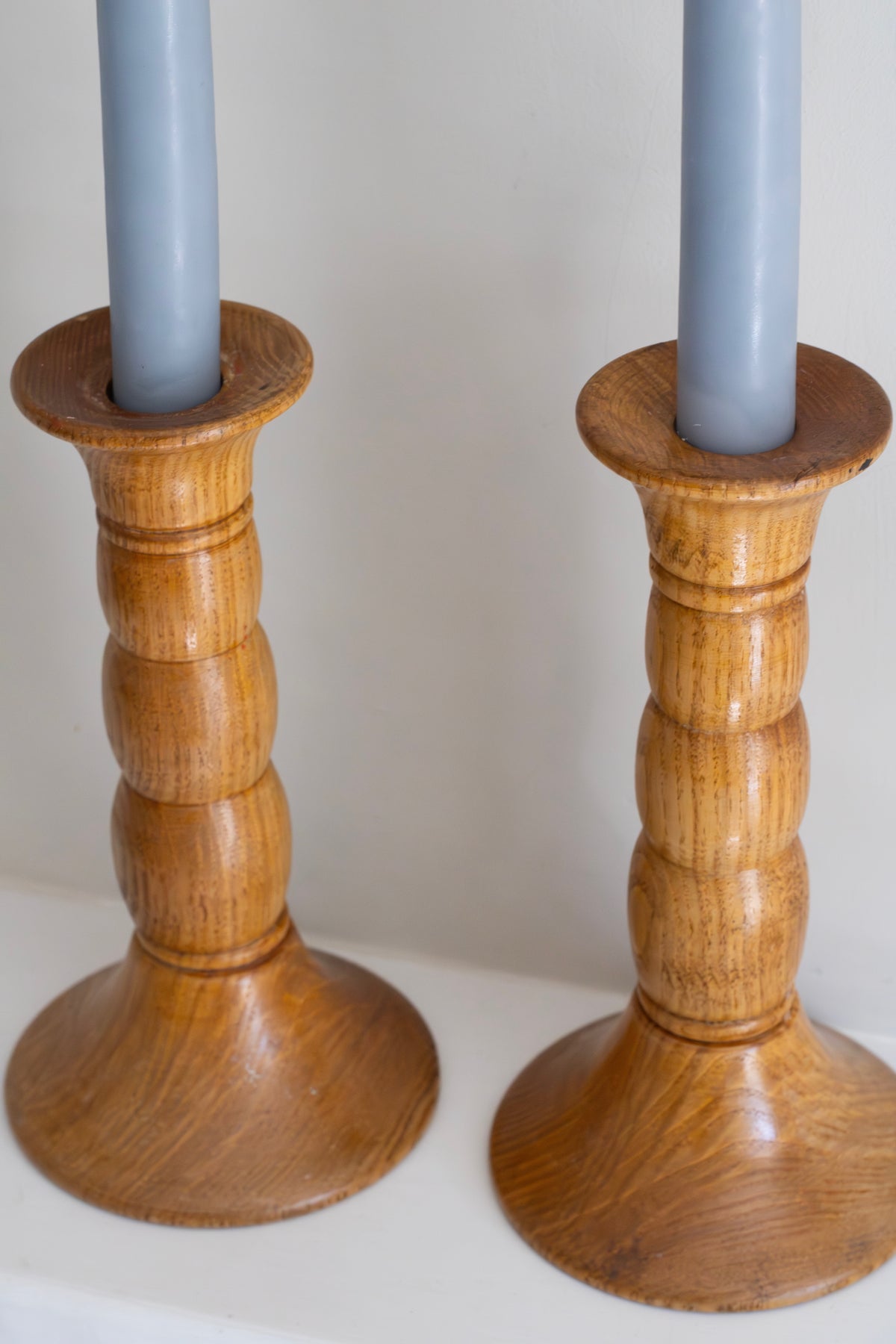 Wooden Bobbin Candle Holders